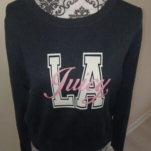Juicy Couture Black Sweater with Pink Logo
